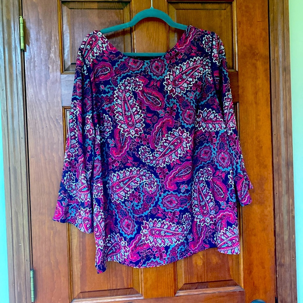 Talbots paisley blouse